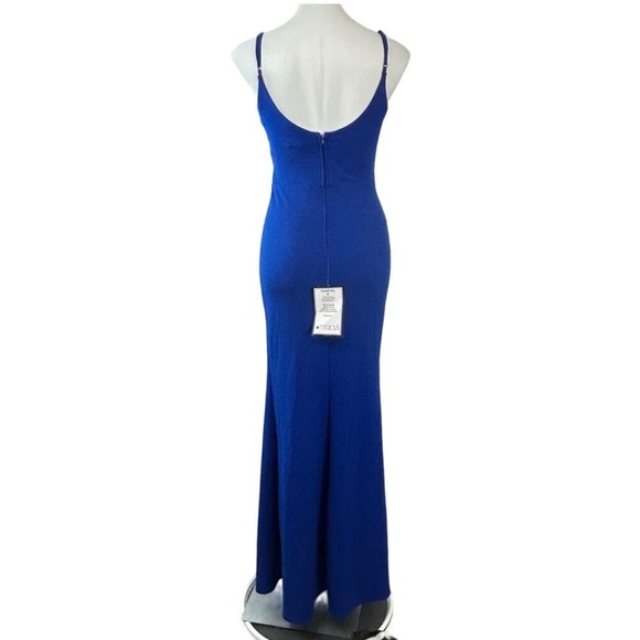 CITY STUDIO Blue Crepe Cut-Out Evening Dress - Picture 7 of 7